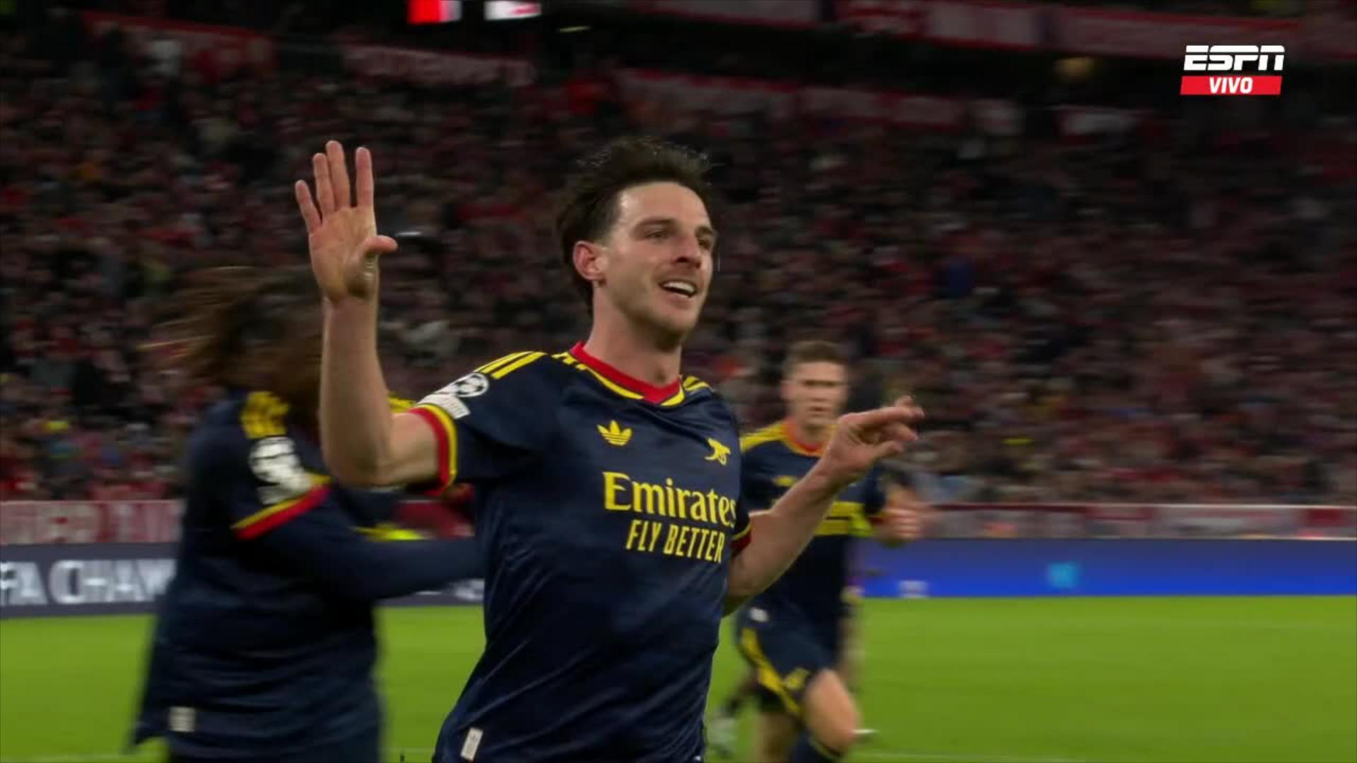 El Arsenal rescata un empate agónico en el Allianz Arena: Declan Rice impone su jerarquía