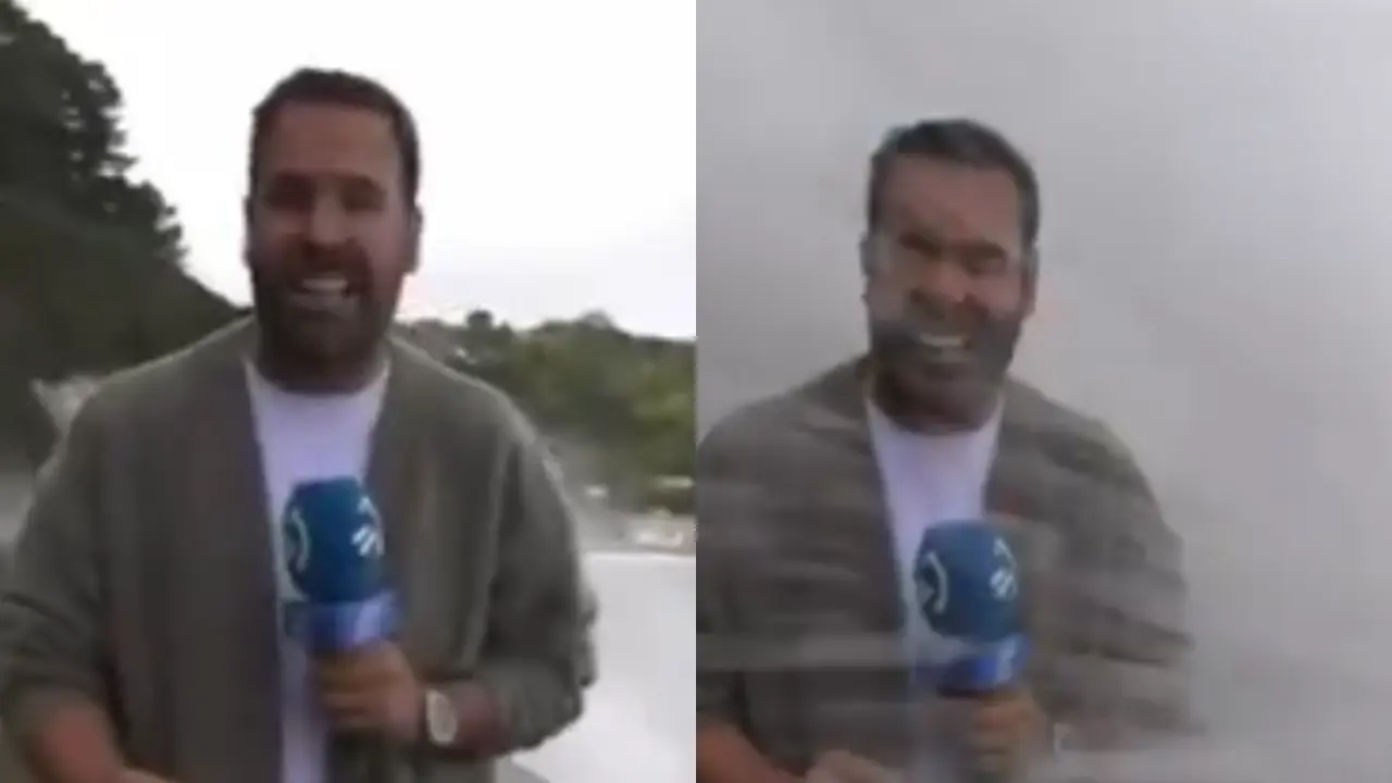 La furia del Cantábrico: el instante en que el mar reclamó el protagonismo en un directo televisivo