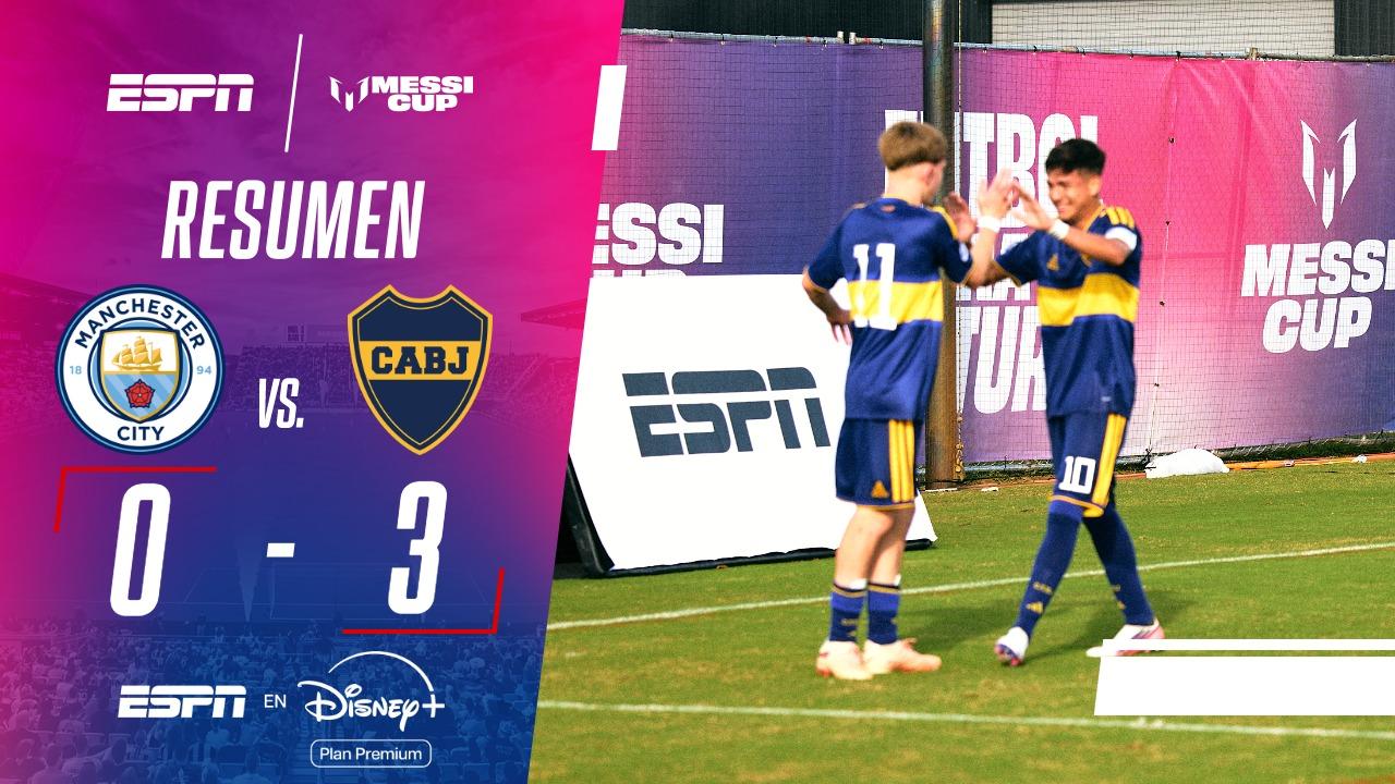 Boca arrancó con un triunfazo ante Manchester City en la Messi Cup