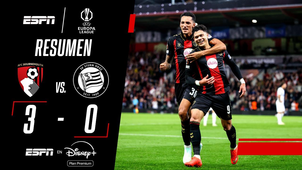 El Bournemouth impone su jerarquía europea ante un Sturm Graz sin respuestas