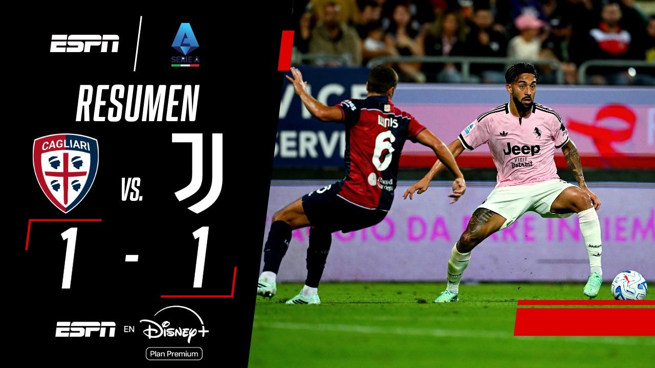 Cagliari y Juventus empataron 1-1 y repartieron puntos en la Serie A