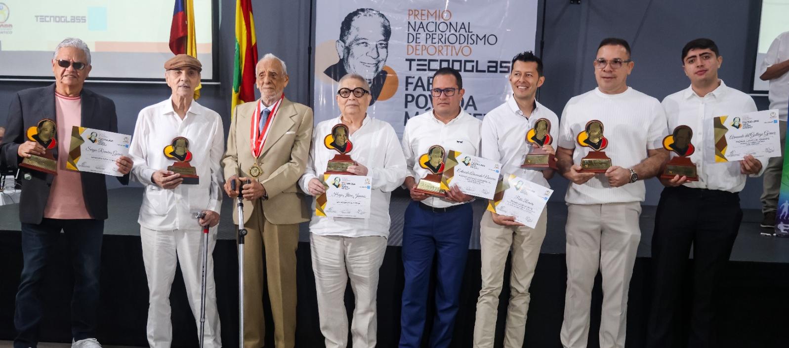 El periodismo deportivo del Caribe se viste de gala: Caracol TV, El Tiempo y El Atlanticense, laureados con el Premio Tecnoglass-Fabio Poveda Márquez