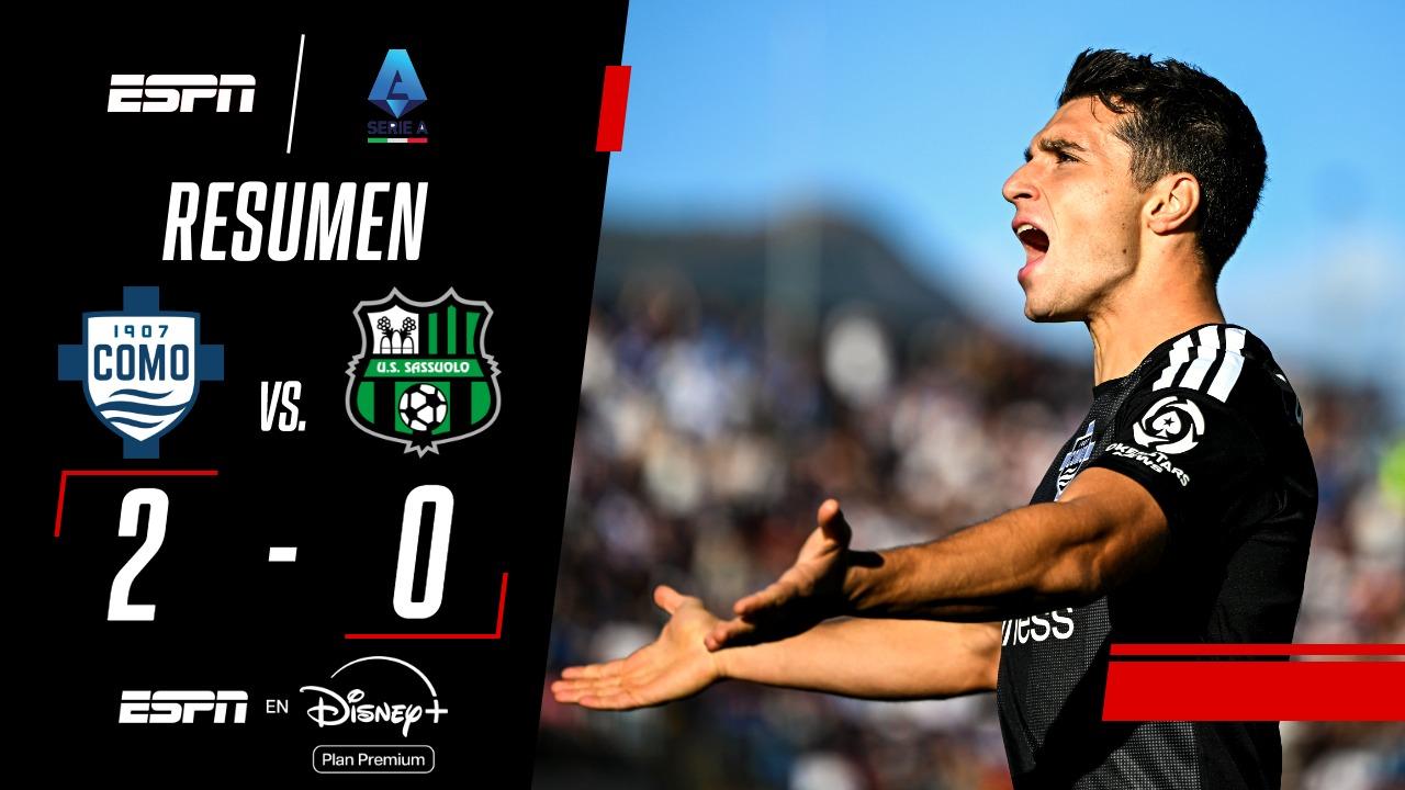 El idilio del Como: La impronta de Fàbregas y el instinto de Douvikas someten al Sassuolo