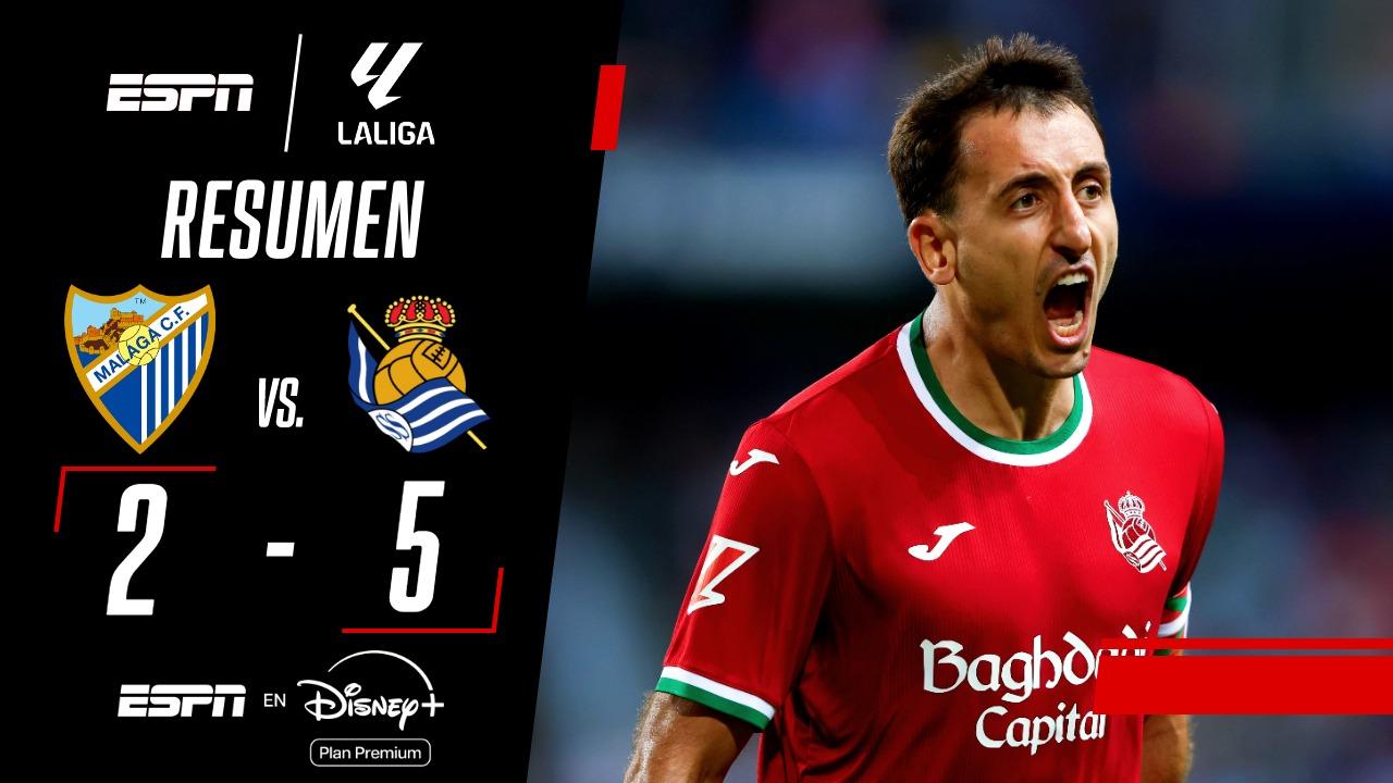 Vendaval donostiarra en La Rosaleda: La Real Sociedad hunde a un Málaga sin brújula
