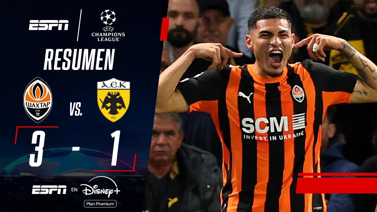 La épica remontada del Shakhtar: el sello venezolano que desarticuló al AEK en Europa