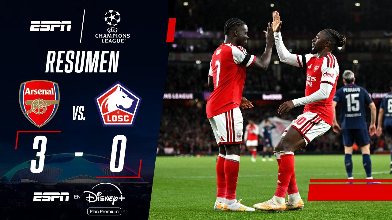 El Arsenal impone su jerarquía europea: una ráfaga de contundencia que doblegó al Lille