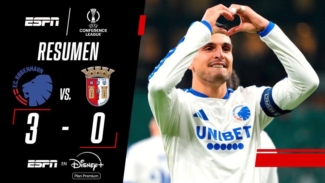 El Copenhague impone su jerarquía europea con una goleada de autoridad ante el Braga