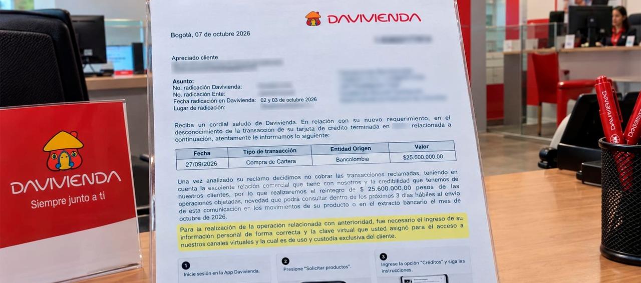 El fantasma de la deuda inexistente: Davivienda claudica ante el reclamo de un periodista por  millones