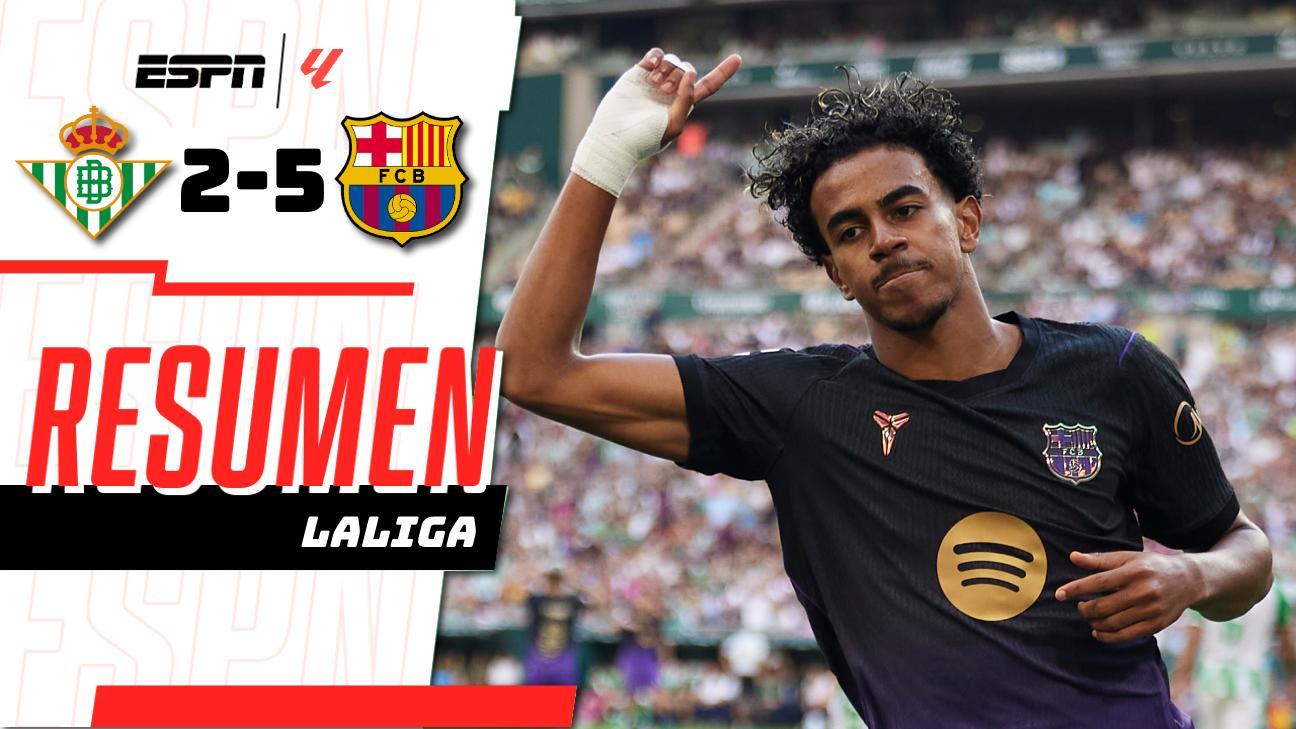 El Barcelona impone su ley en el Villamarín con una exhibición de jerarquía y contundencia