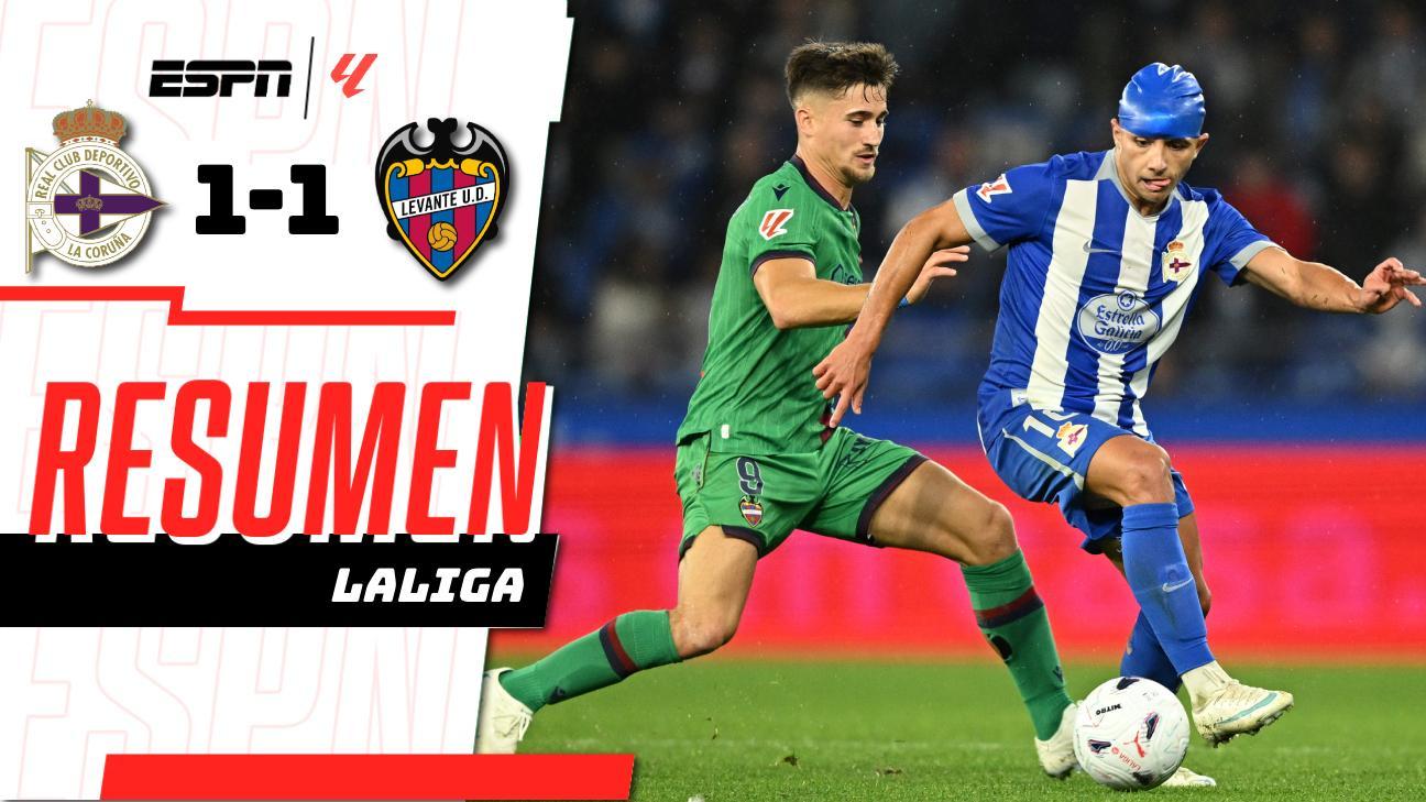 El Deportivo deja escapar la victoria en un duelo de pulsos tácticos ante el Levante