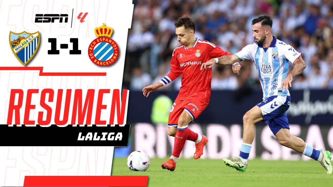 La épica del último aliento: Adrián Niño salva un punto para el Málaga ante el Espanyol