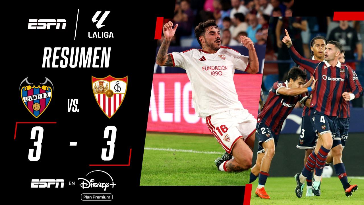 Un frenesí de goles en el Ciutat de València: Levante y Sevilla firman una tregua agónica