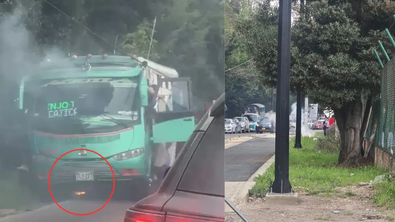 Fatal accidente en Tenjo: cable de alta tensión cayó sobre bus en Tenjo y deja una persona muerta