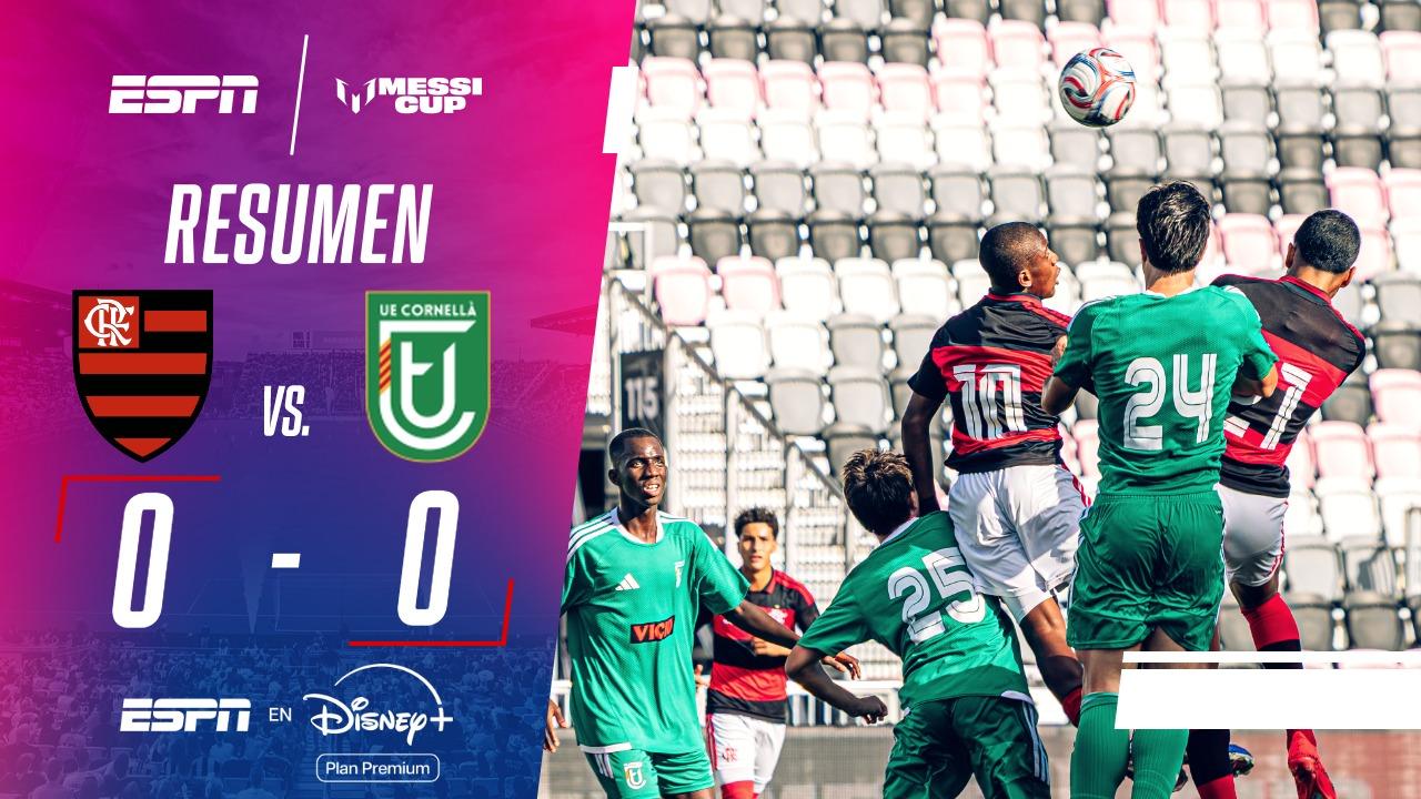 Duelo de estrategias en la Messi Cup: Flamengo y Cornellà firman una tregua sin goles