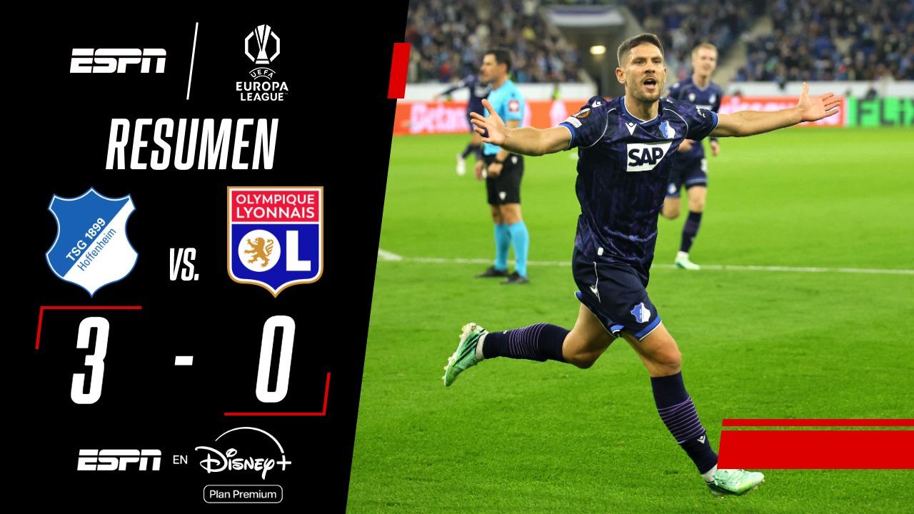 El Hoffenheim rompe su sequía europea con una sinfonía de contundencia ante el Lyon