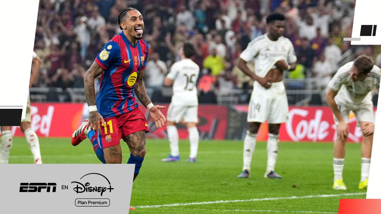 Los goles de Raphinha en el clásico ante Real Madrid