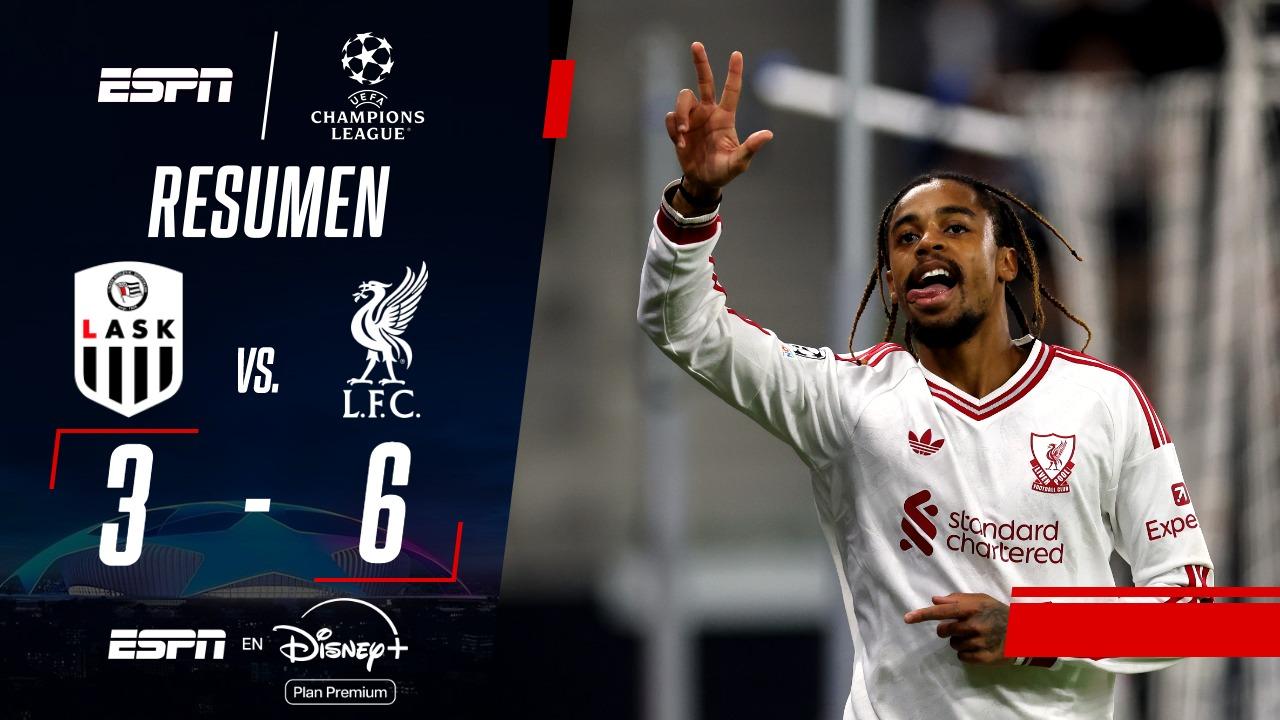Paliza del Liverpool al Lask por 6-3 en la UEFA Champions League