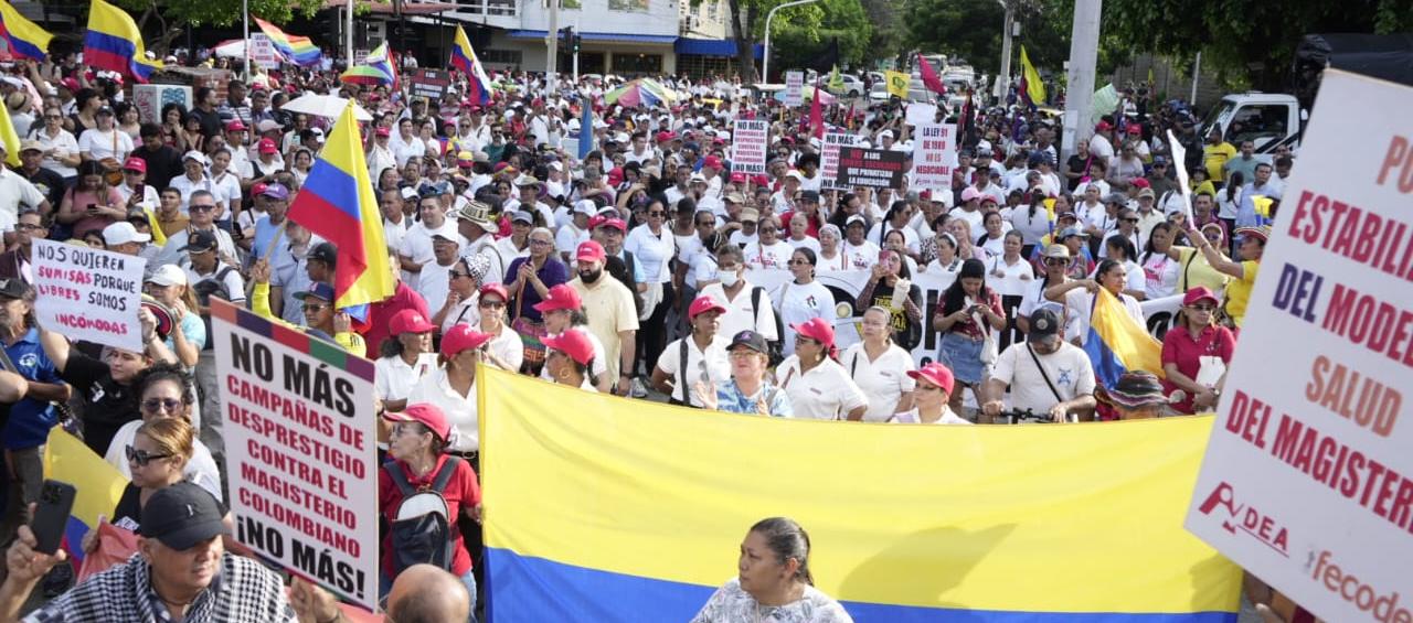 El clamor de las calles: Barranquilla se moviliza por la educación y la dignidad laboral