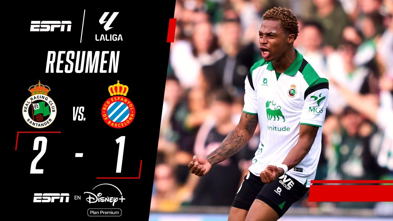 El Racing de Santander rompe su letargo y condena al Espanyol al abismo