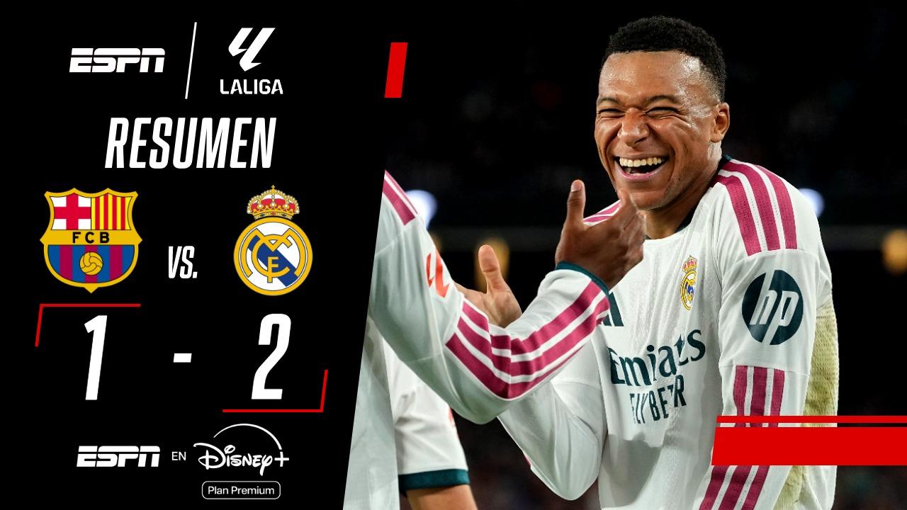 ¡Real Madrid ganó el Clásico con un golazo agónico de Mbappé!