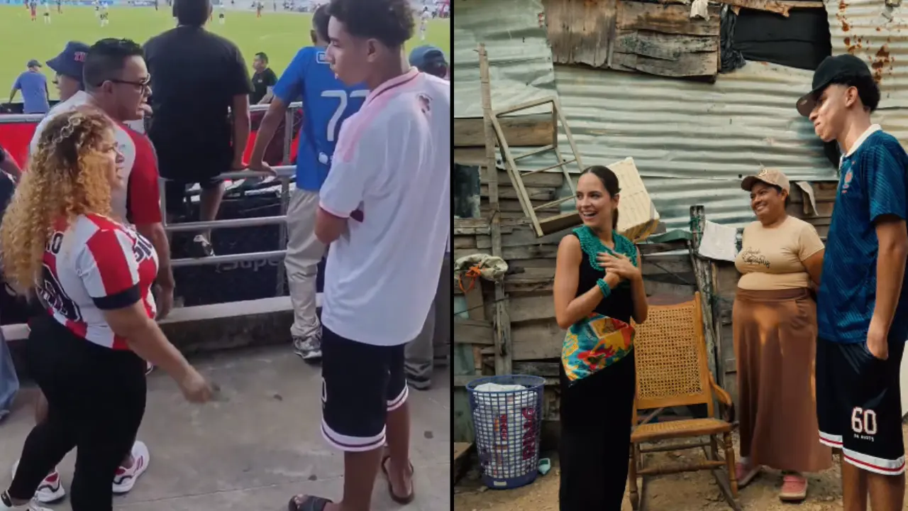 Reina del Carnaval ayuda al hincha del Junior que se hizo viral por llevar chanclas al estadio