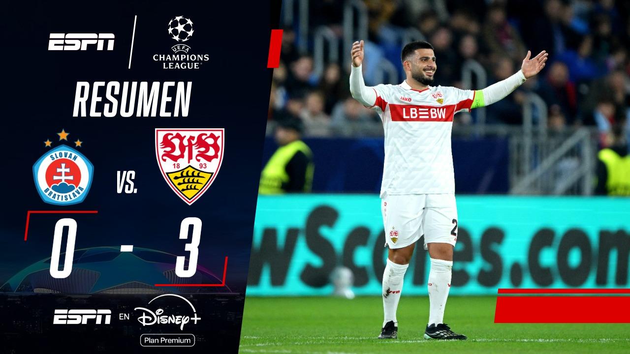 El Stuttgart impone su jerarquía en Bratislava y escala en la élite europea