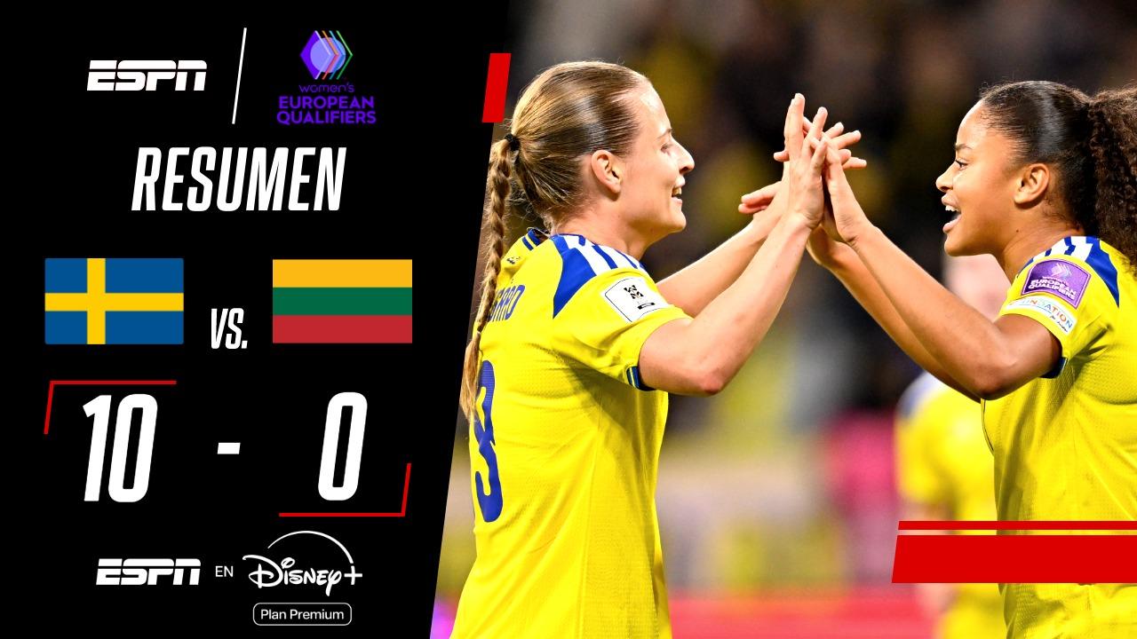 Suecia impone un monólogo de poderío y sella su paso a la siguiente fase con una goleada histórica