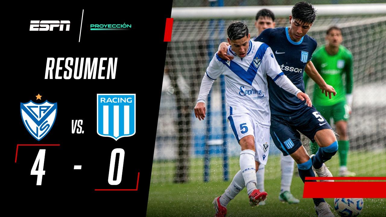 Vélez Sarsfield exhibe su jerarquía y arrolla a Racing en el Torneo Proyección