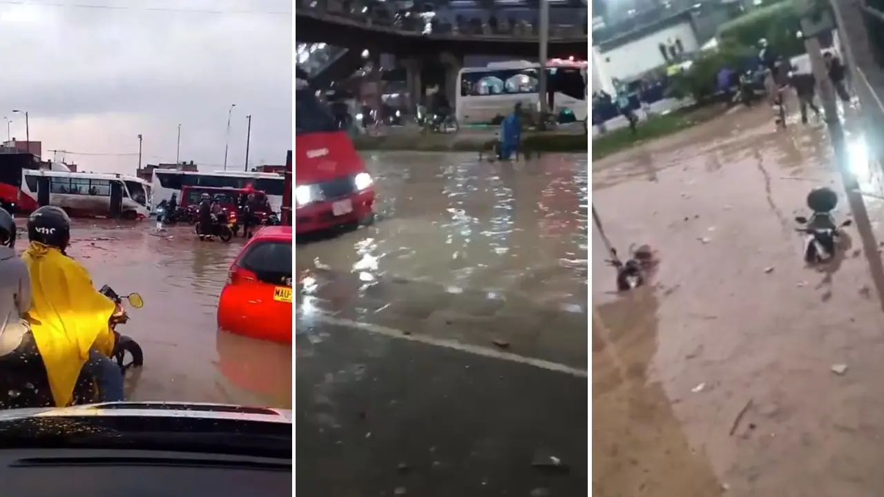 Soacha bajo el agua: la Autopista Sur colapsa ante la furia de un aguacero implacable